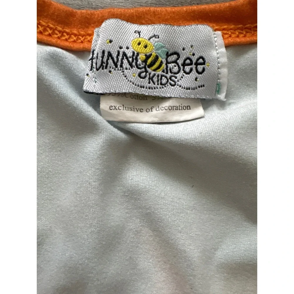 Hunny Bee Kids Halloween Pumpkin Graveyard Ruffle Dress Orange Black 2XL 6-7T